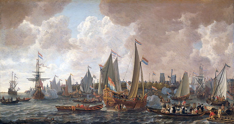 The arrival of King Charles II of England in Rotterdam, 24 May 1660.